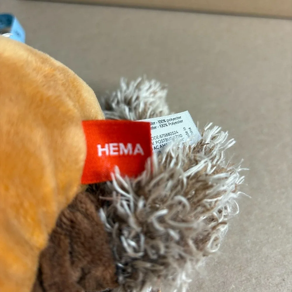 HEMA Hedgehog Plush Reversible Ball Pillow Brown Cute Stuffed Animal Toy